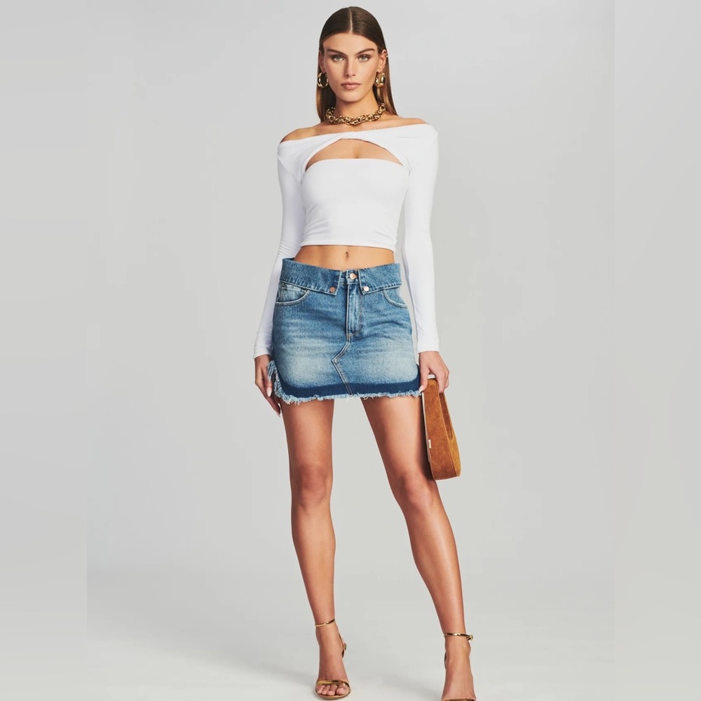 NWT SER.O.YA Women's Holly Denim Skirt size 25